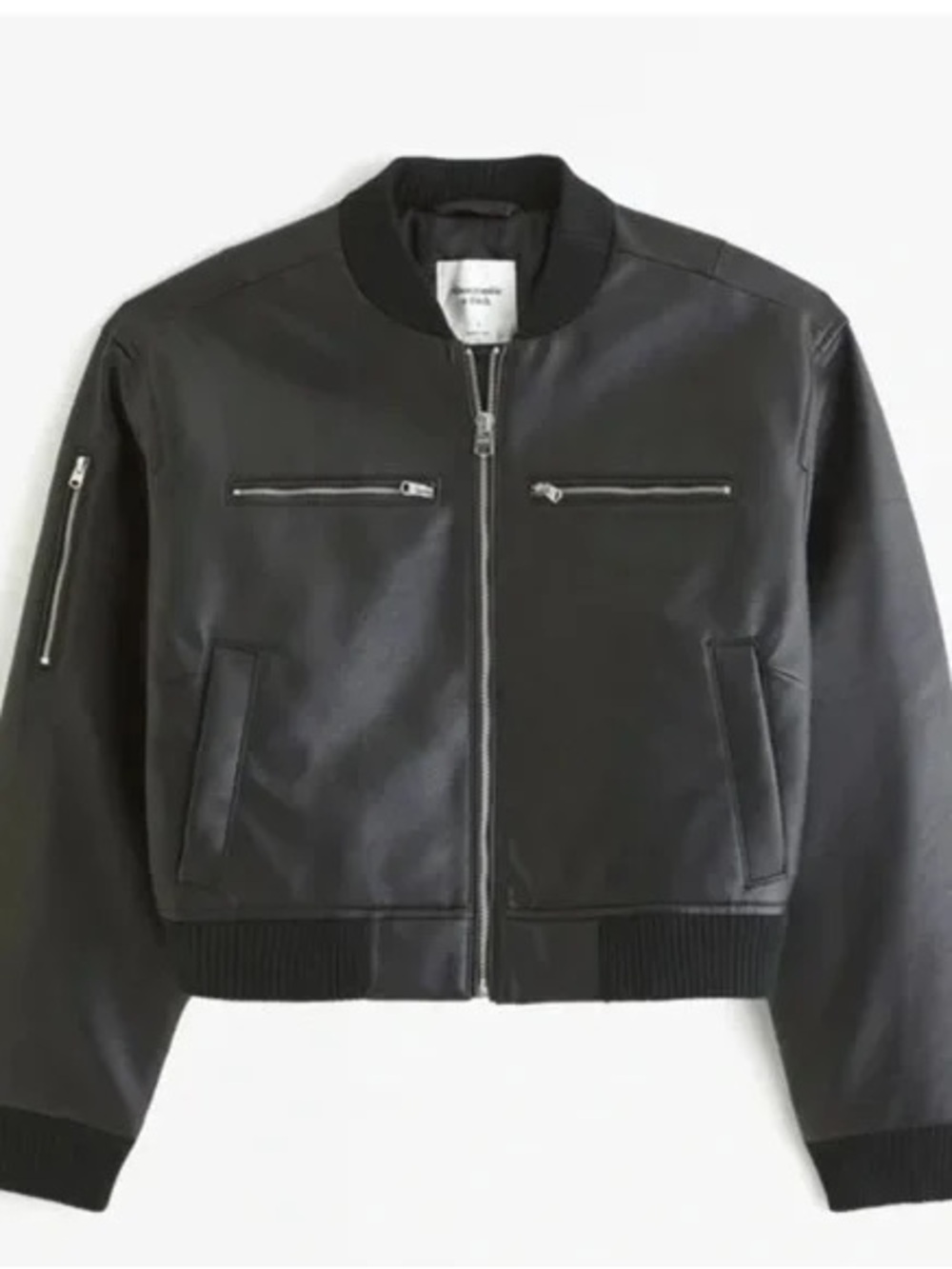 Abercrombie Black Bomber Jacket -